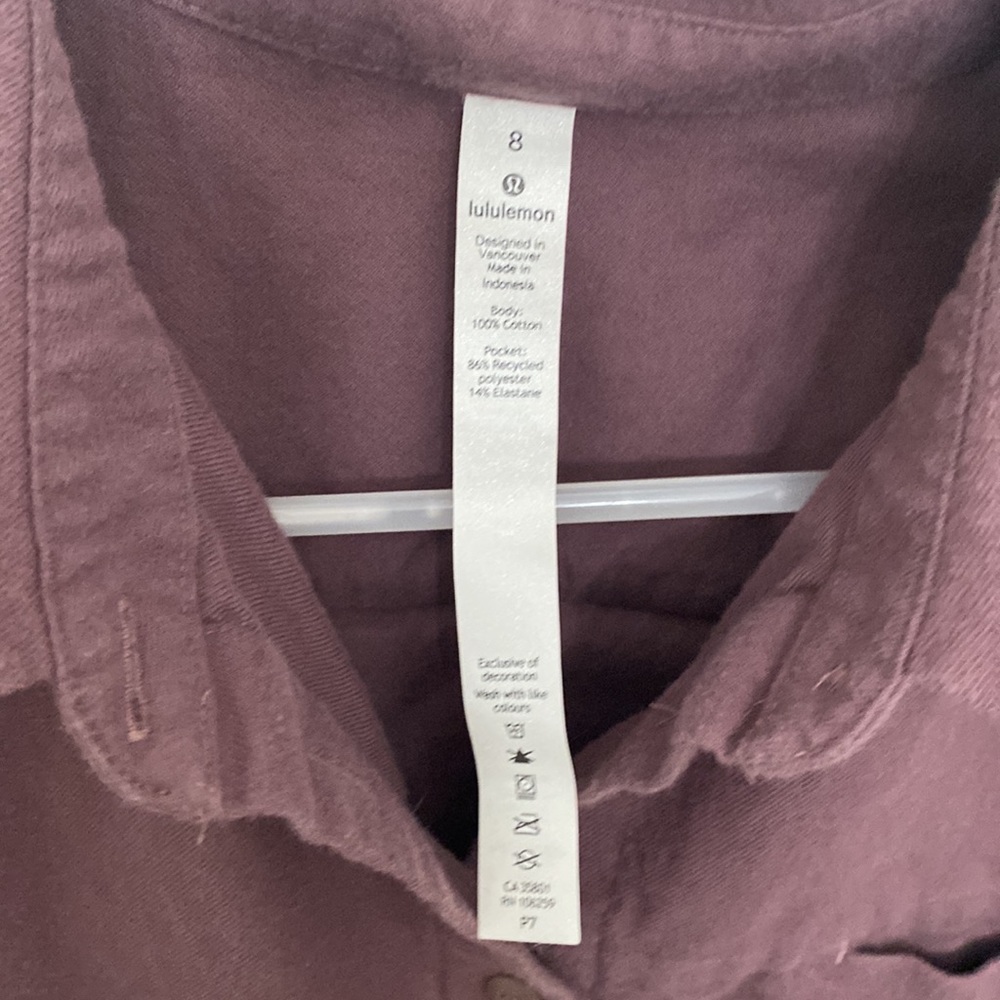 Lululemon button-up. - Picture 3 of 3